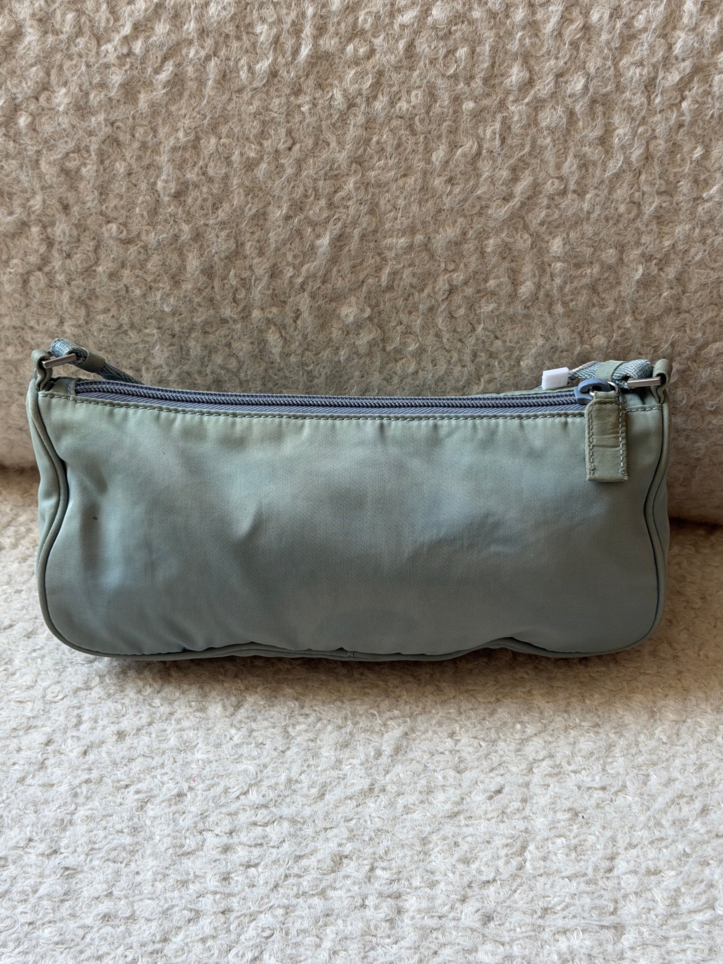 Pre-Owned Blue Nylon Shoulder Bag