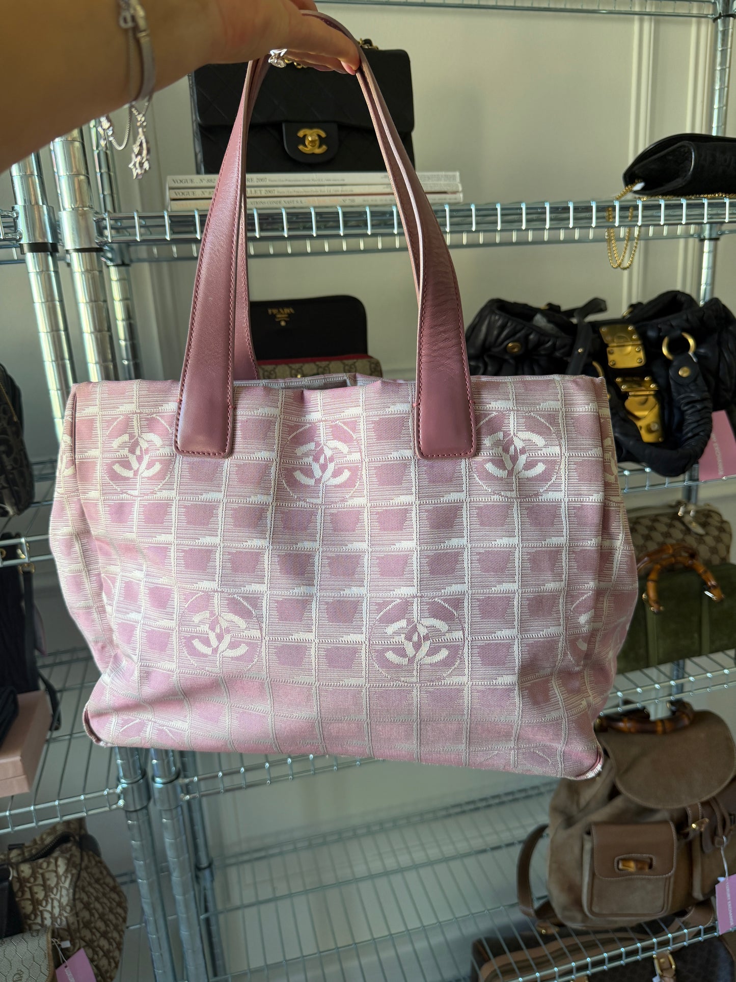 Pre-Owned Pink Travelline Nylon Handbag