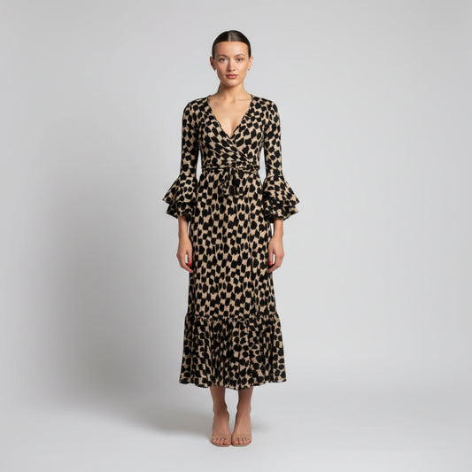 Leopard Wrap Dress UK6