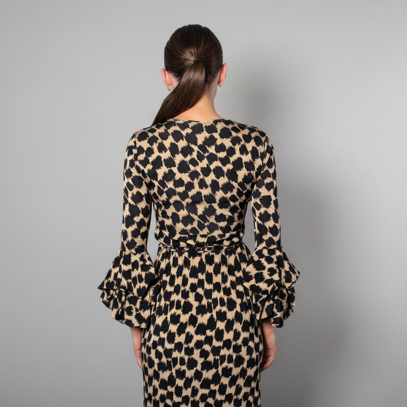 Leopard Wrap Dress UK6