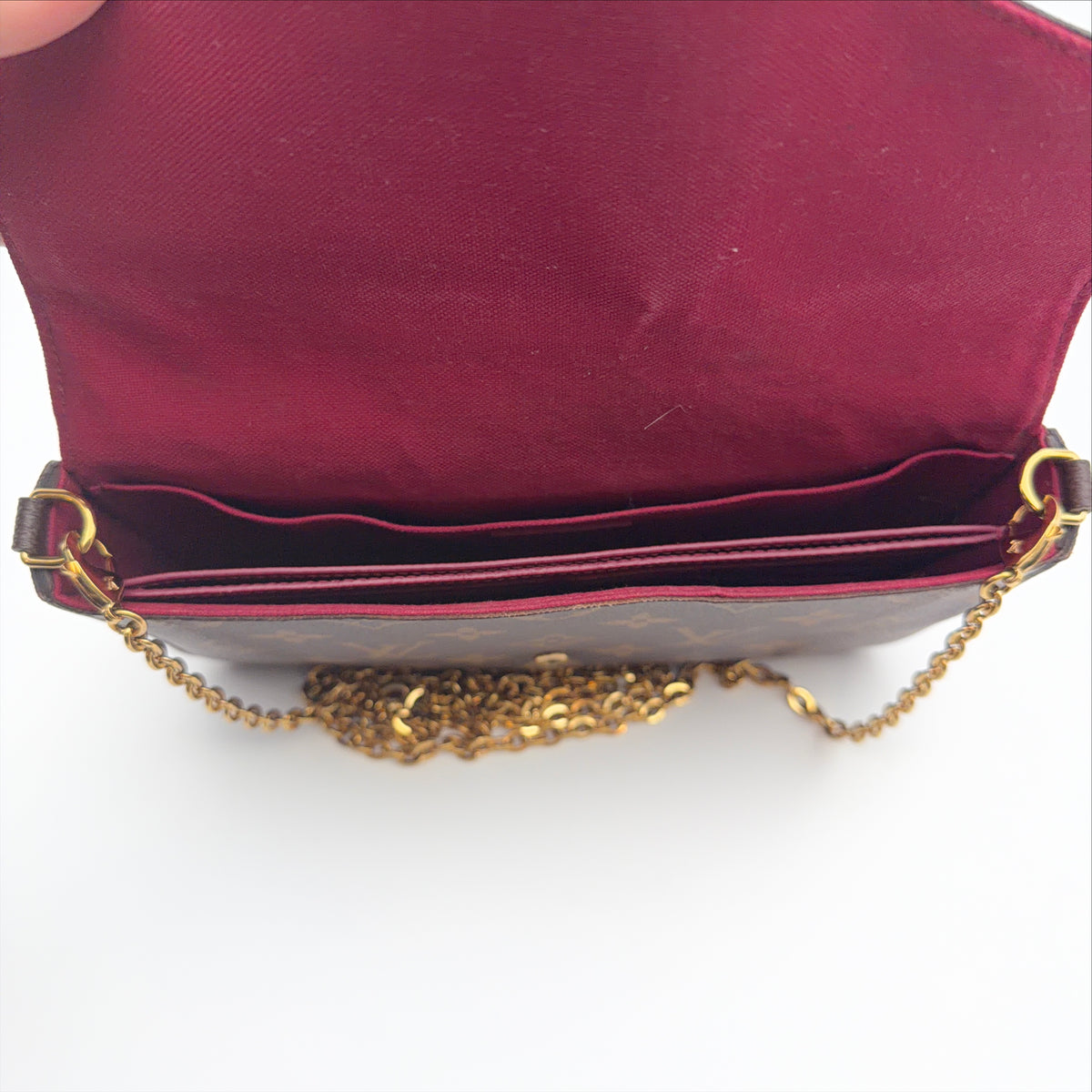 Pre-Owned LV Monogram Coated Canvas Wallet on Chain
