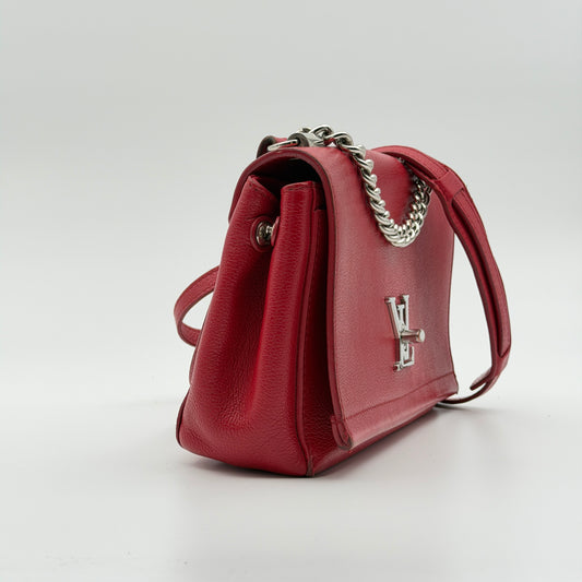 Pre-Owned Red Leather Lockme II BB Crossbody Bag