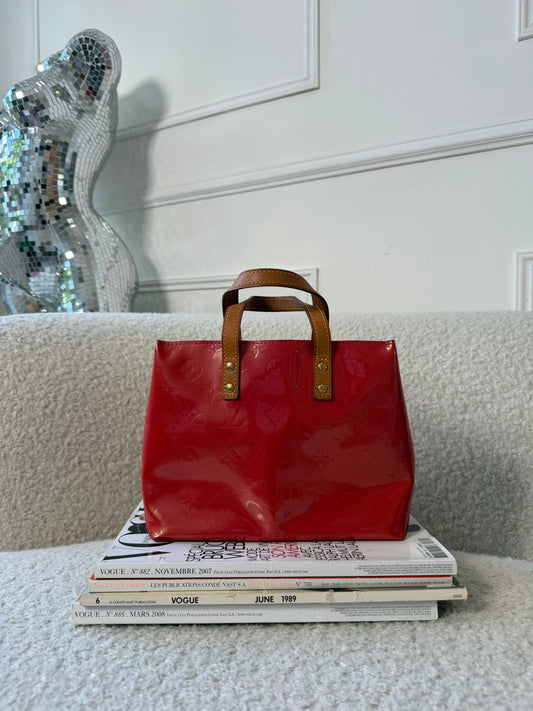 Pre-Owned Red/Pink Monogram Vernis Leather Reade PM