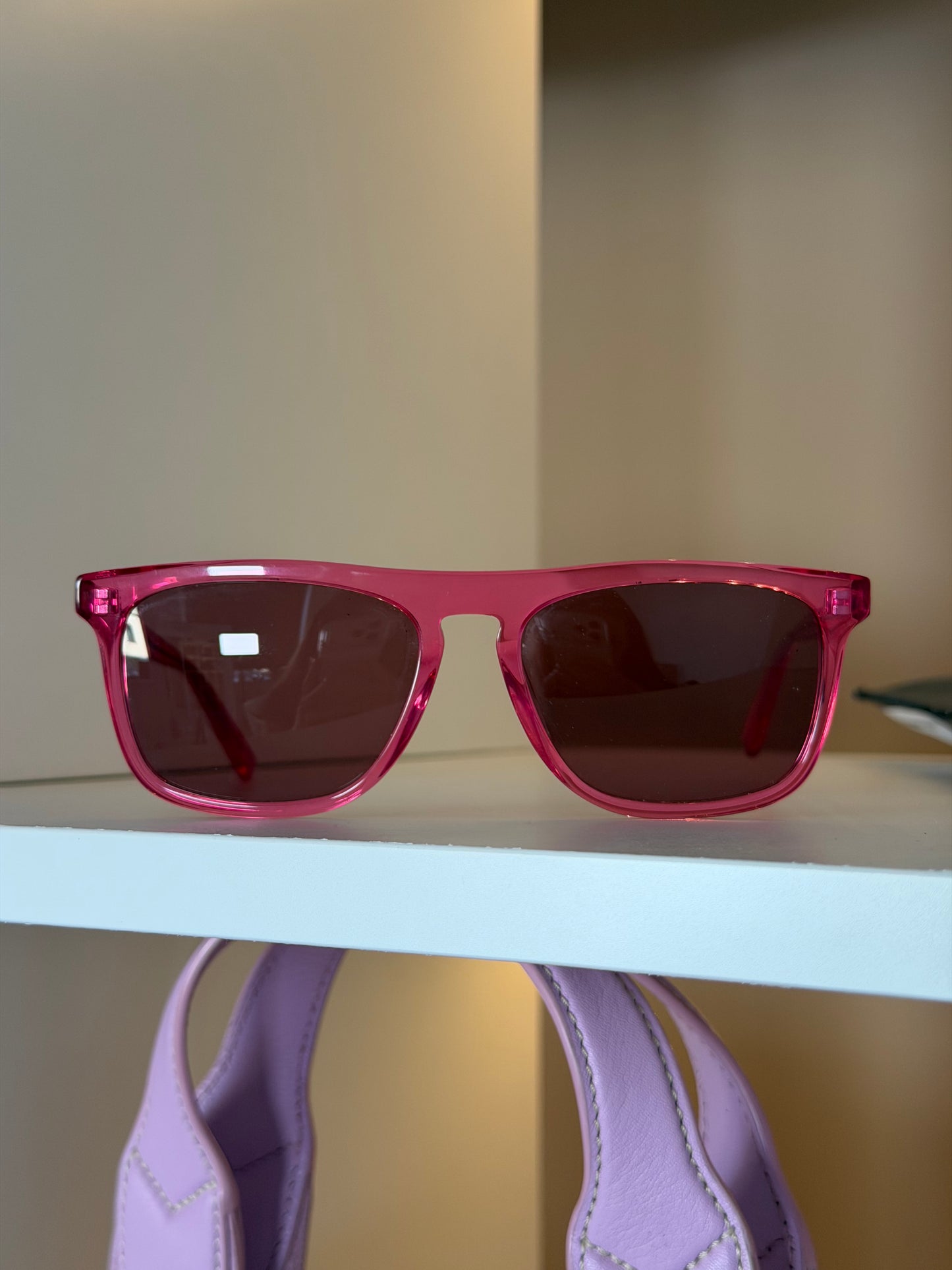 Pink Transparent Sunglasses