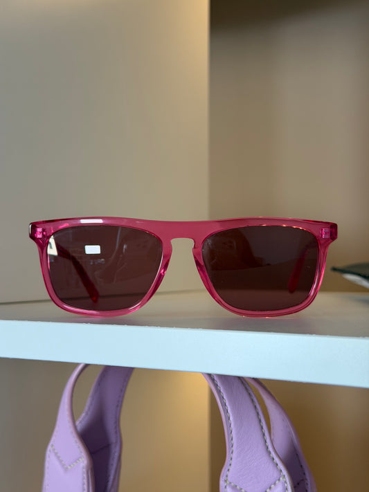 Pink Transparent Sunglasses