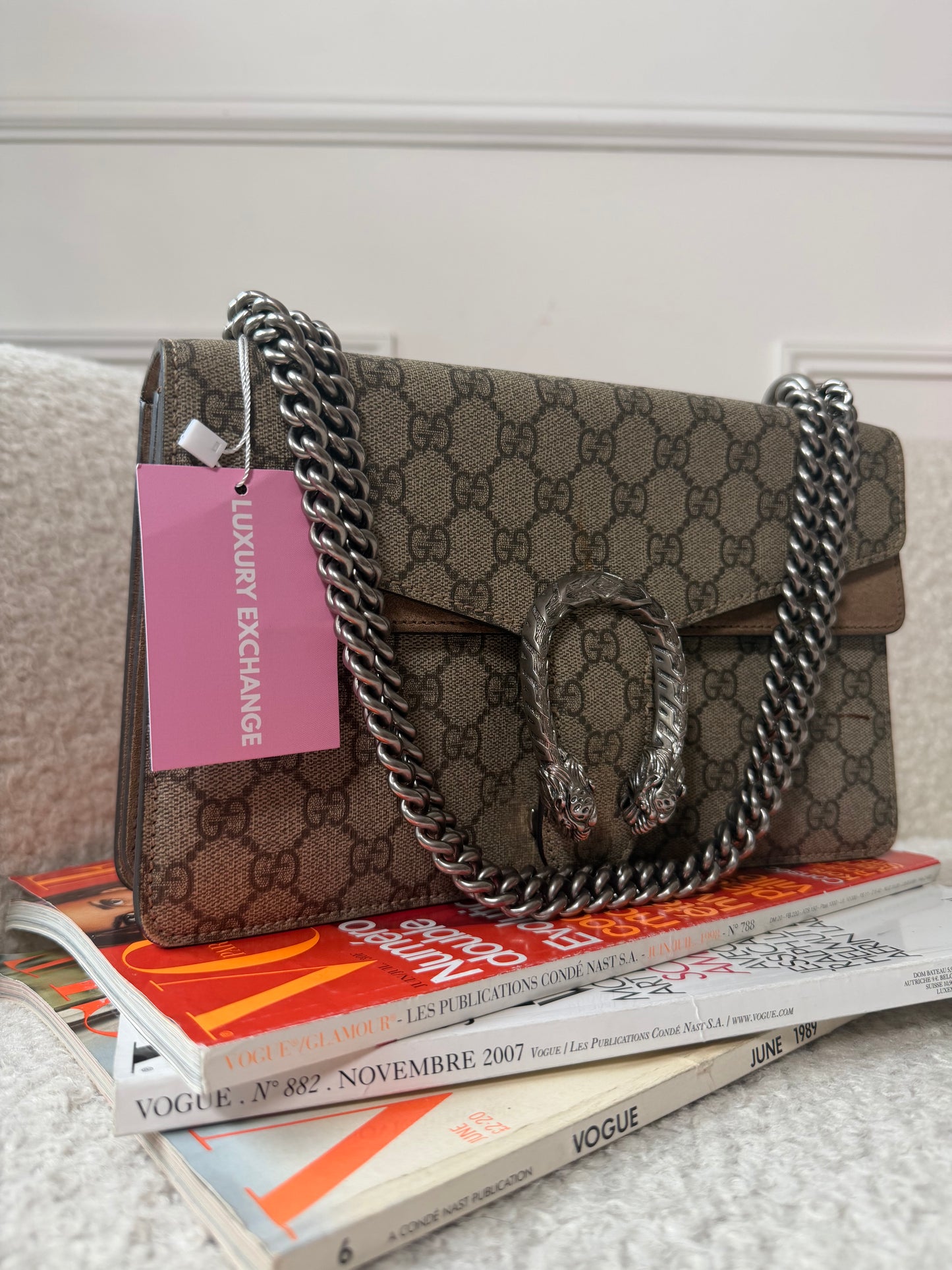 Pre-Owned GG Supreme Canvas Dionysus Shoulder Bag