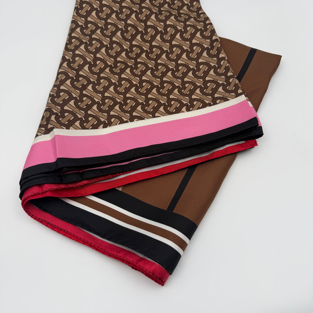 Pre-Owned Brown Silk Scarf