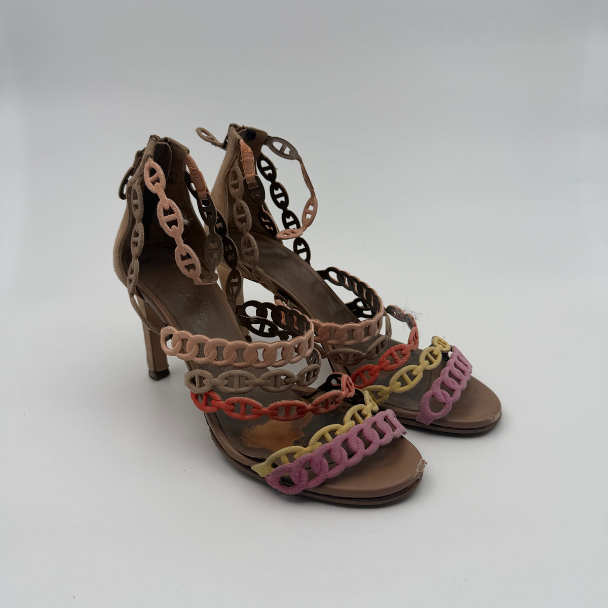 Multicolour Suede Heels 37