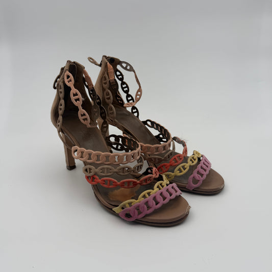 Multicolour Suede Heels 37