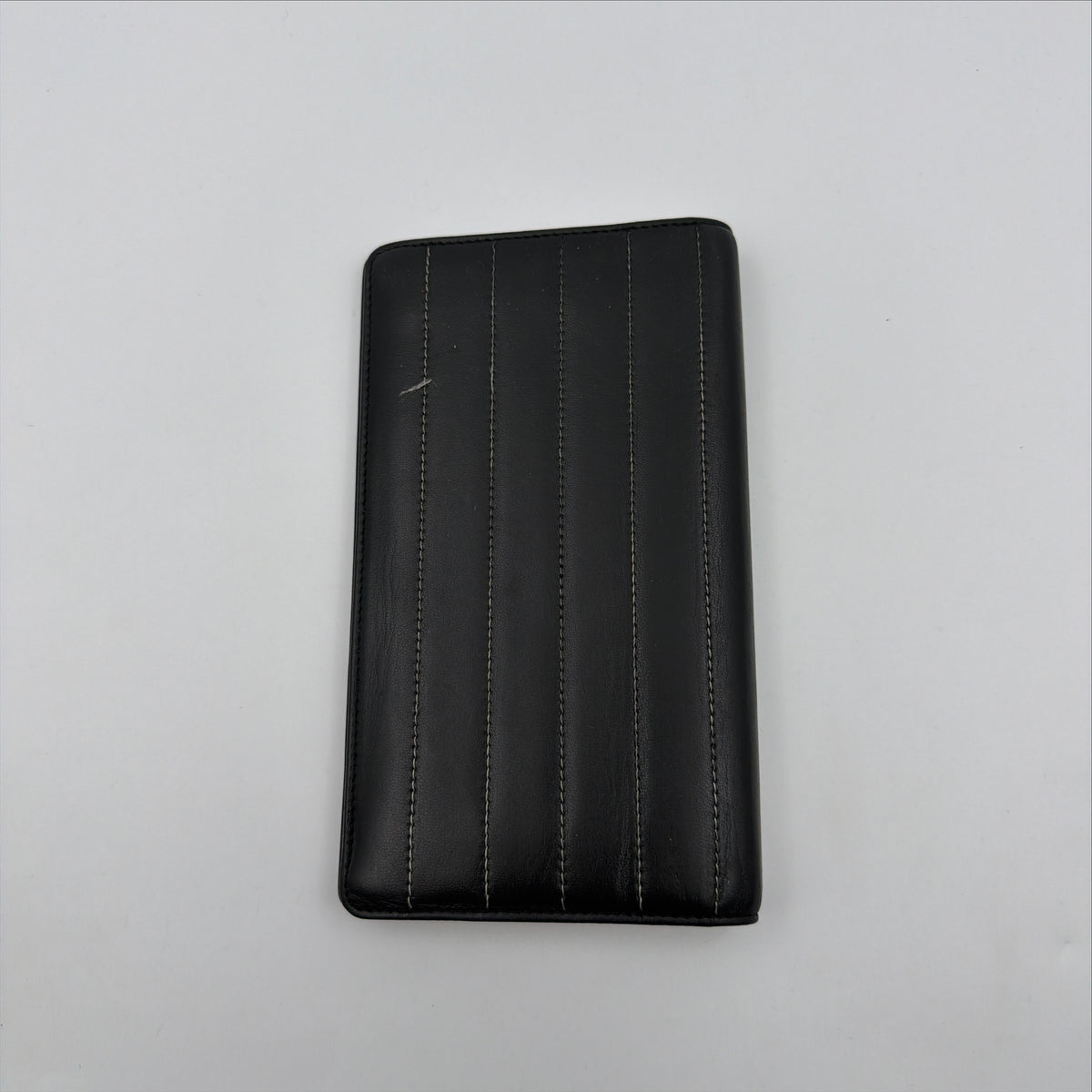 Pre-Owned Black Piano-Quilted Lambskin Organiser Wallet