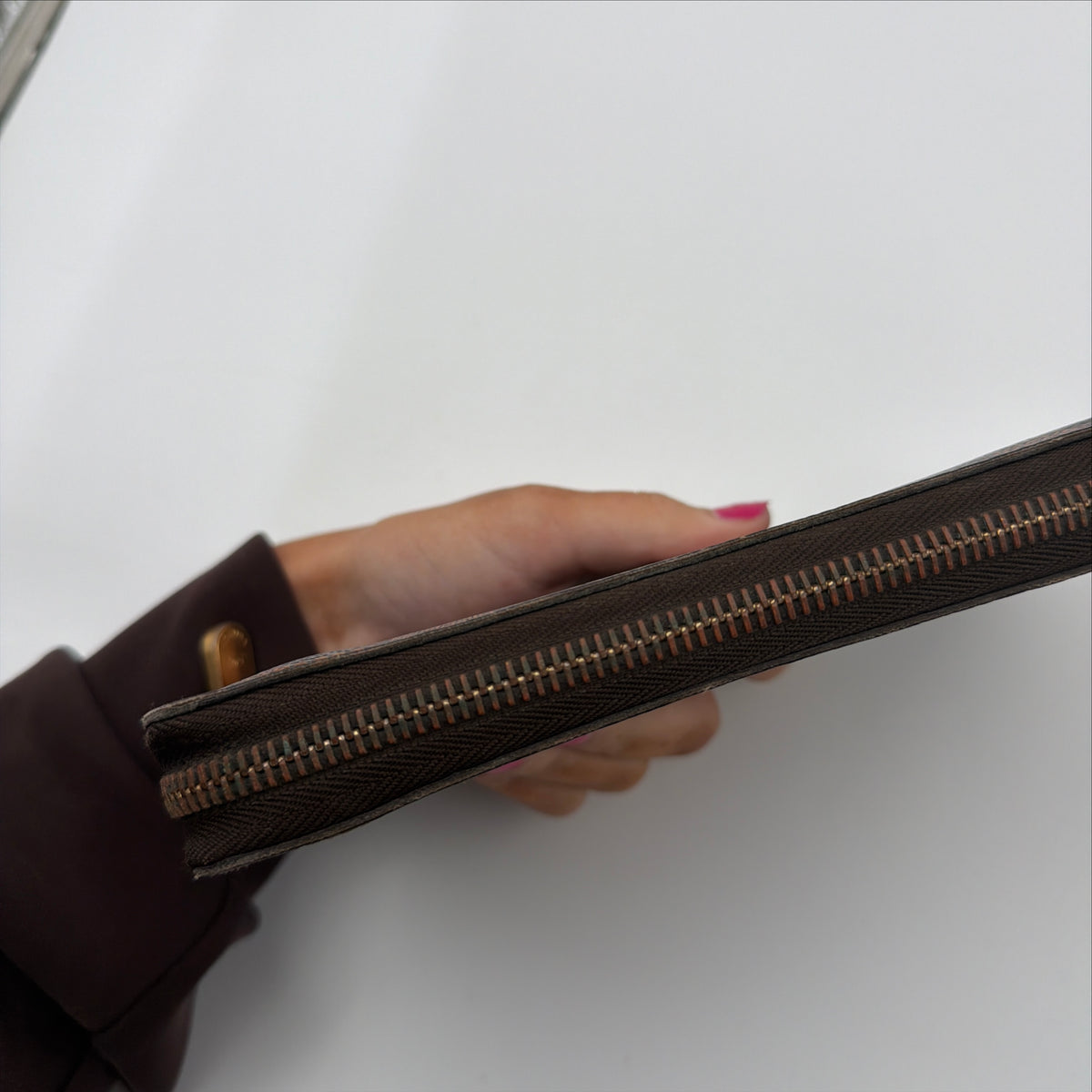 Pre-Owned Damier Ebeen Coated Canvas Wallet