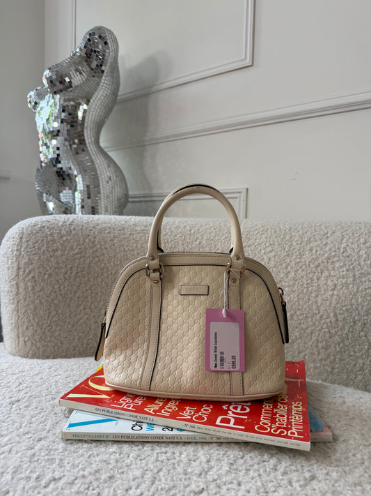 Pre-Owned White Guccissima Leather Promenade