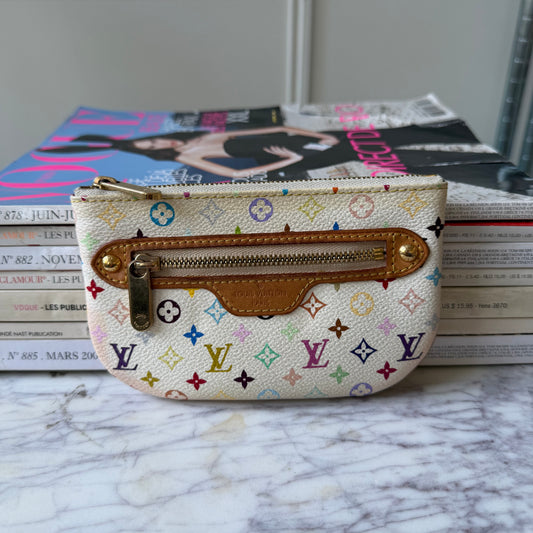 Pre-Owned LV Multicolore Canvas Key Pouch