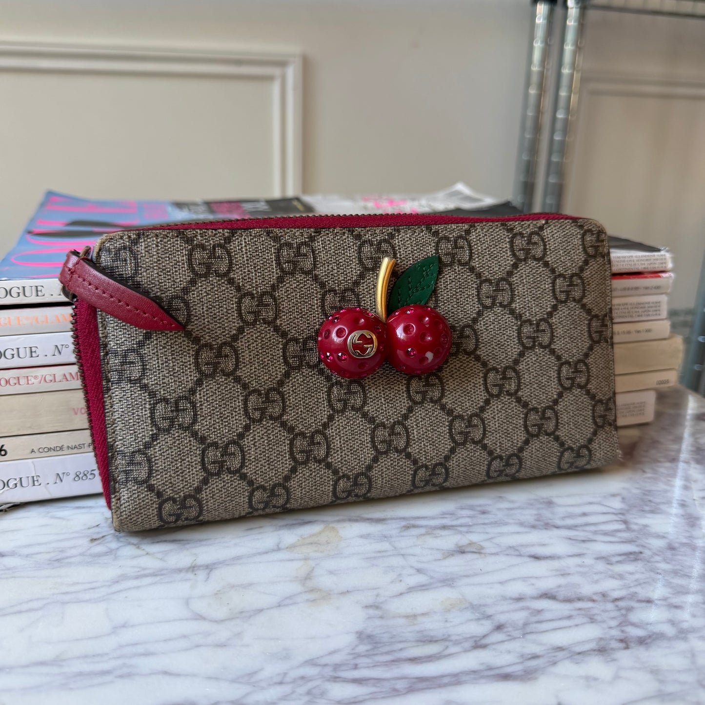 Pre-Owned GG Supreme Coated Canvas Wallet