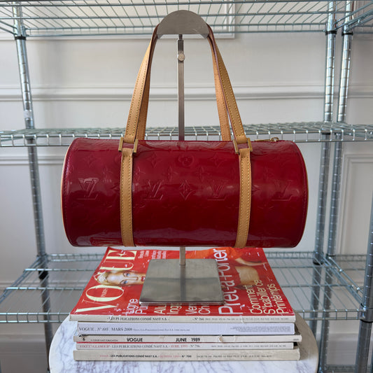 Pre-Owned Red Monogram Vernis Leather Papillon 30