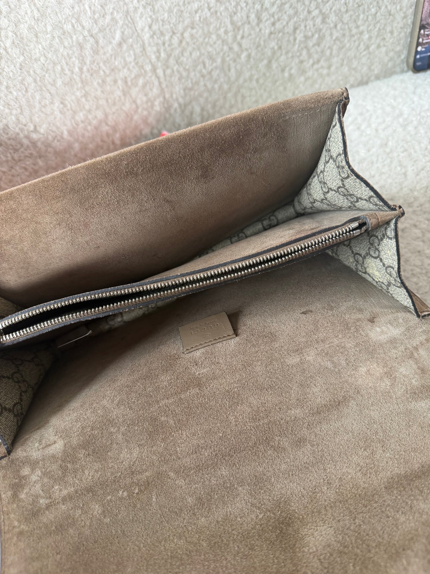 Pre-Owned GG Supreme Canvas Dionysus Shoulder Bag