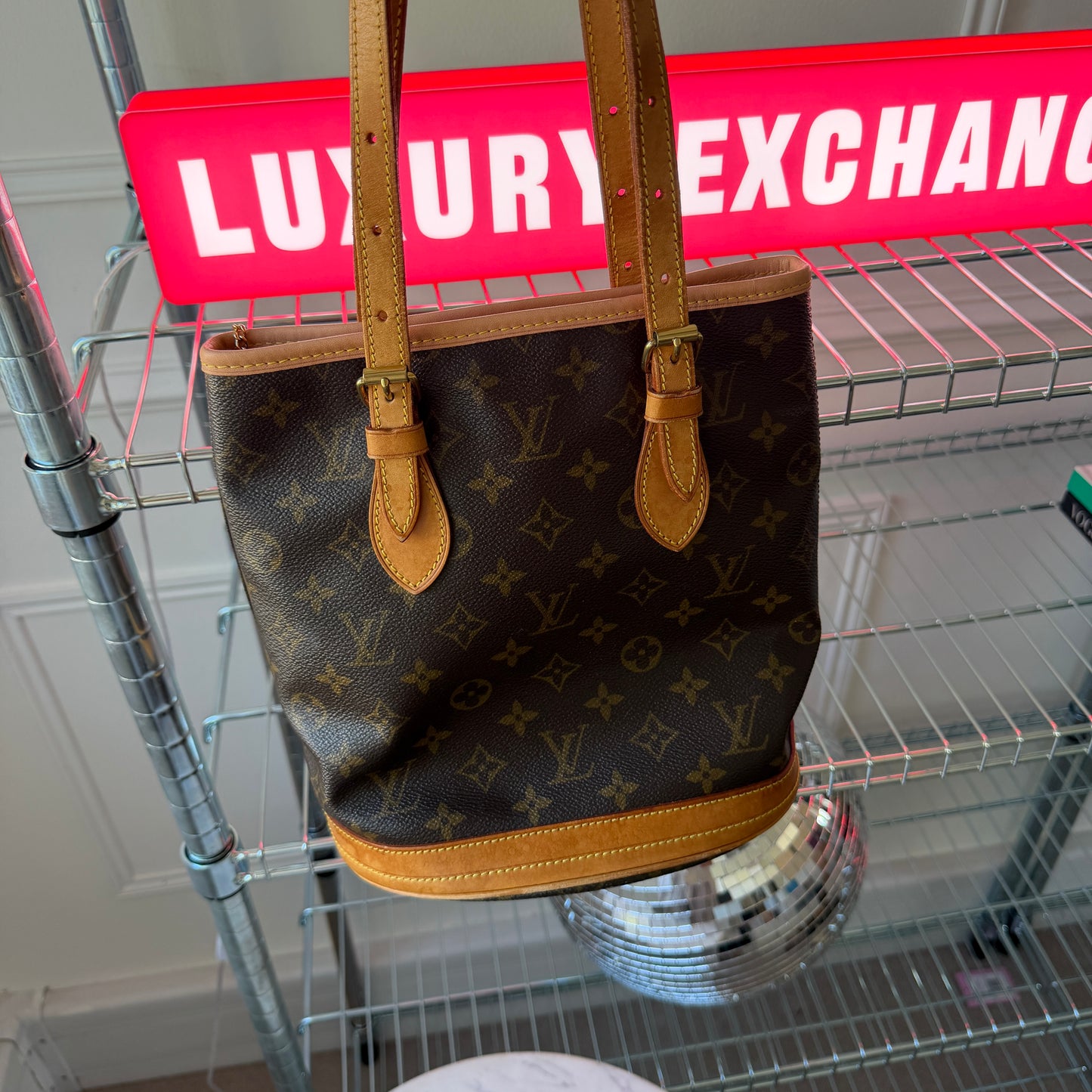 Pre-Owned LV Monogram Canvas Bucket Bag PM
