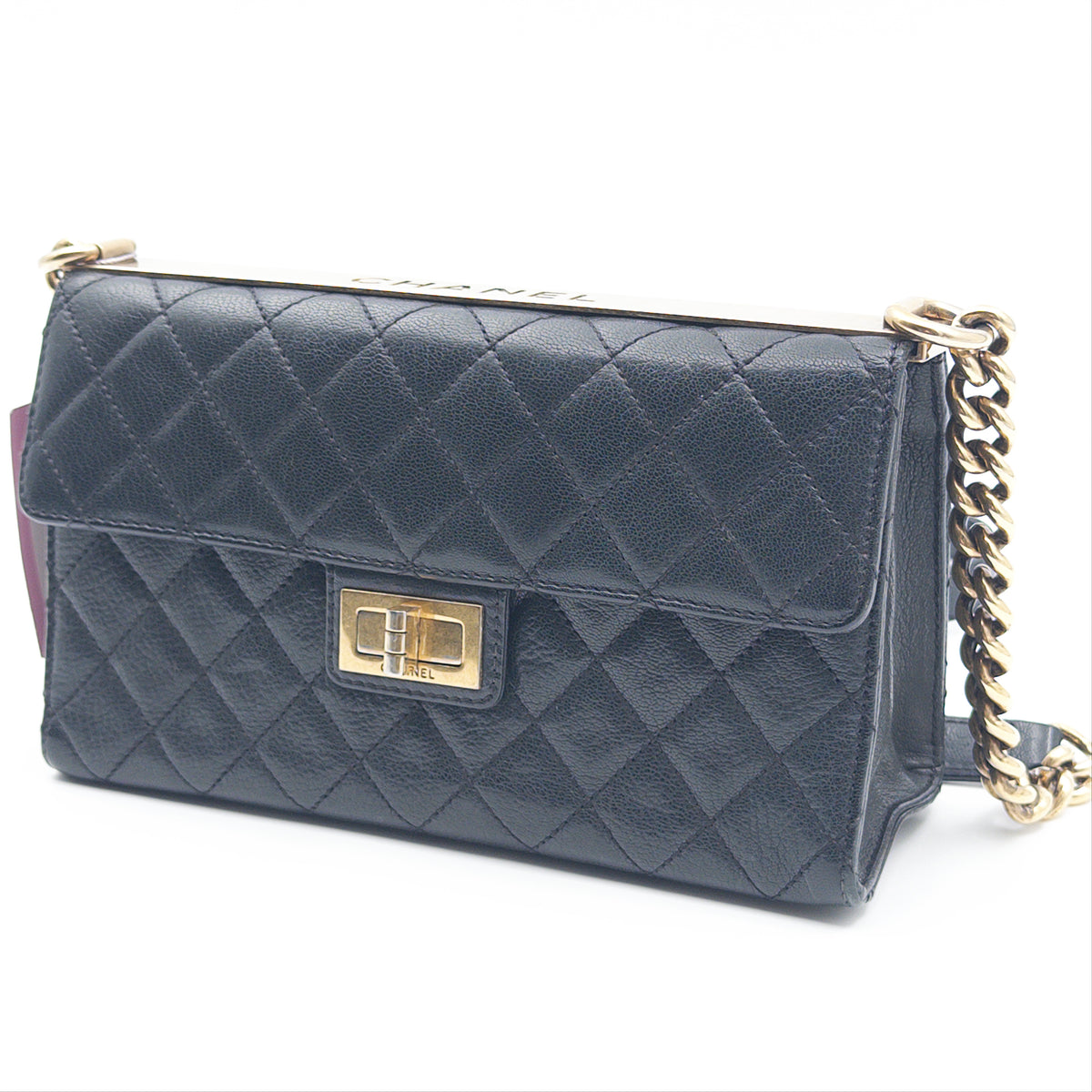 Pre-Owned Black 'Rita' Goatskin Single Flap Crossbody Bag