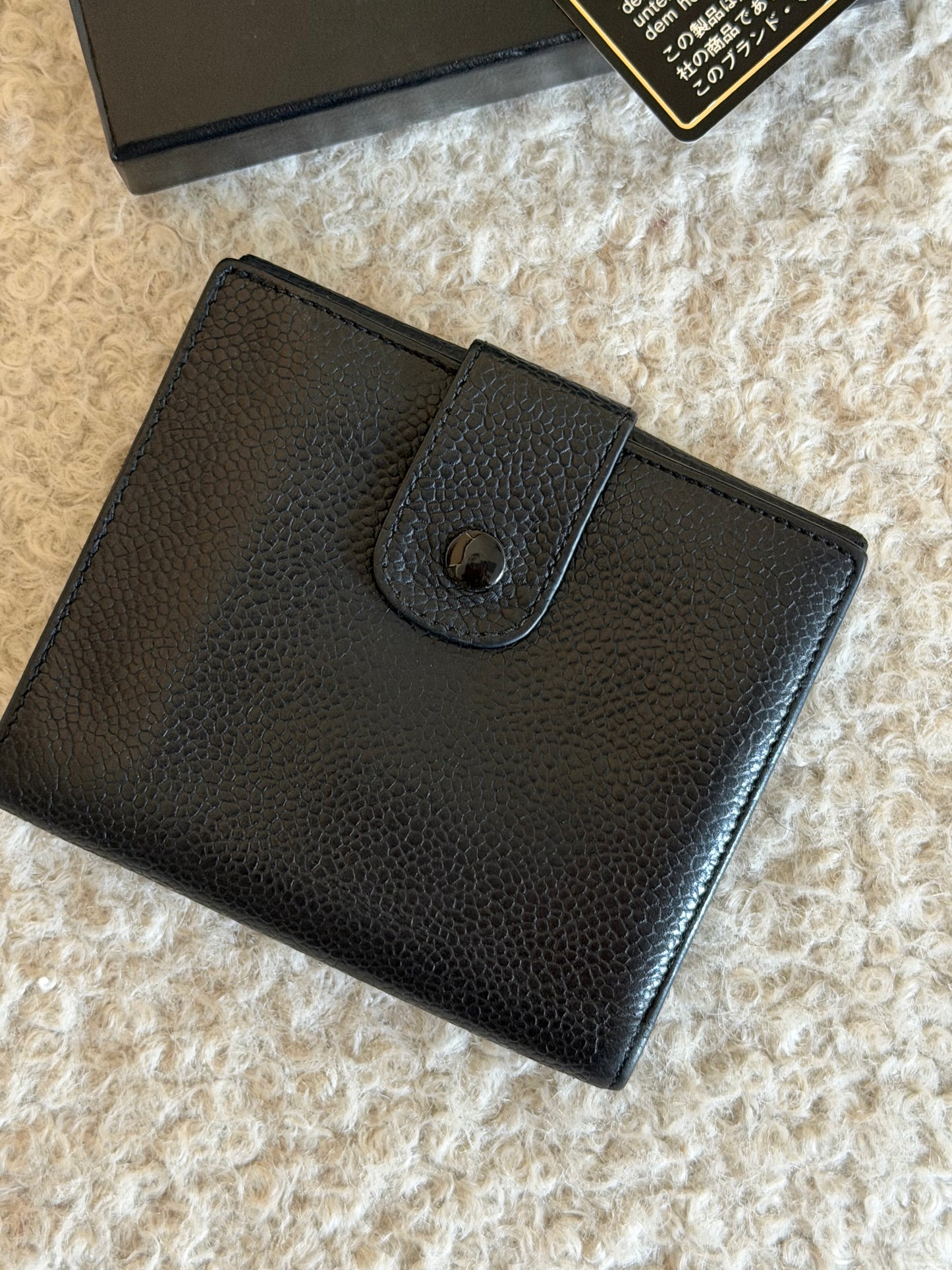 Pre-Owned Black Timeless Caviar Leather Wallet