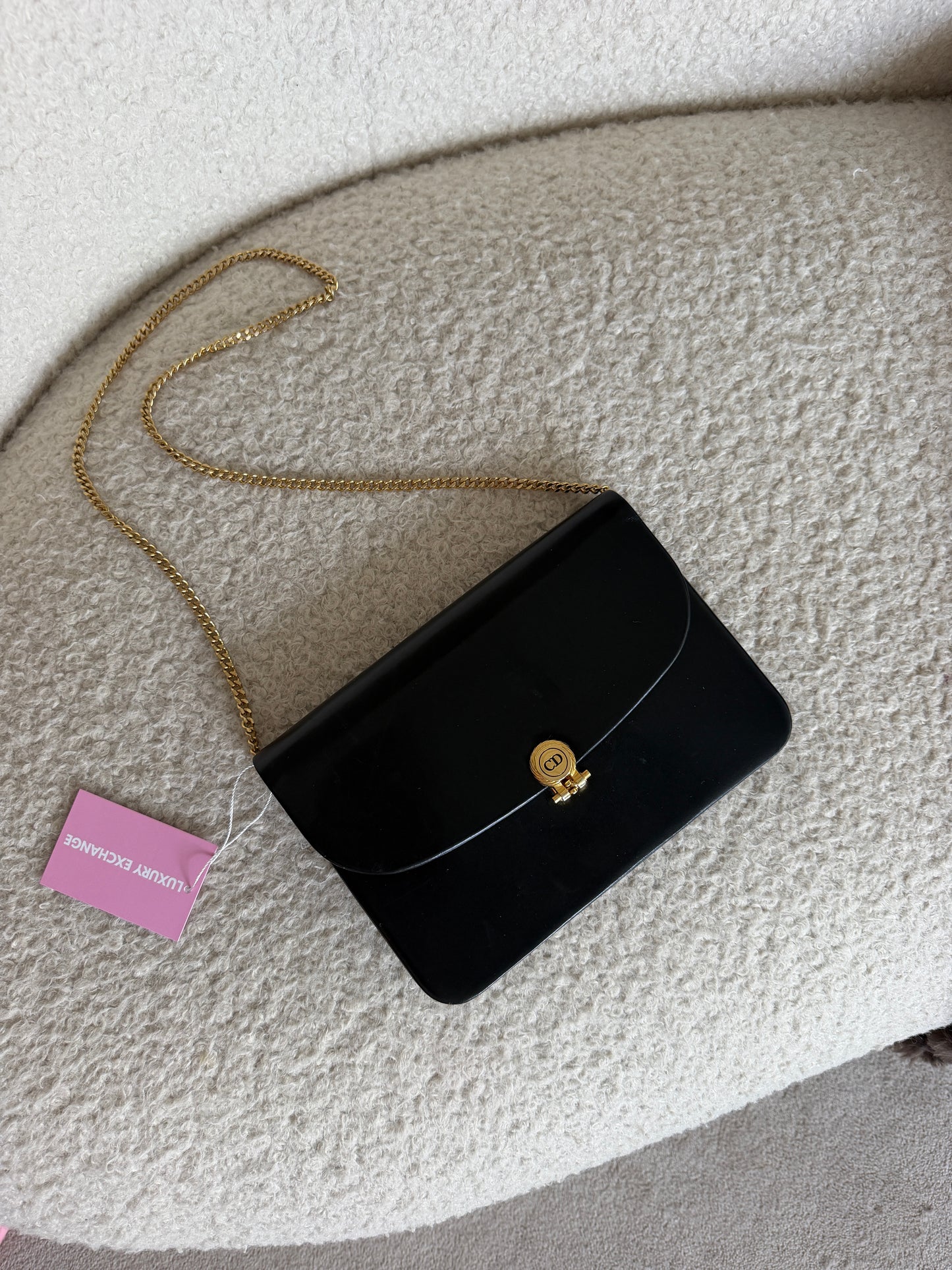 Pre-Owned Black Patent Leather Shoulder Bag