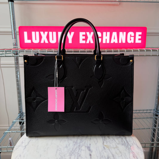 Pre-Owned Black Monogram Empreinte Leather OnTheGo MM