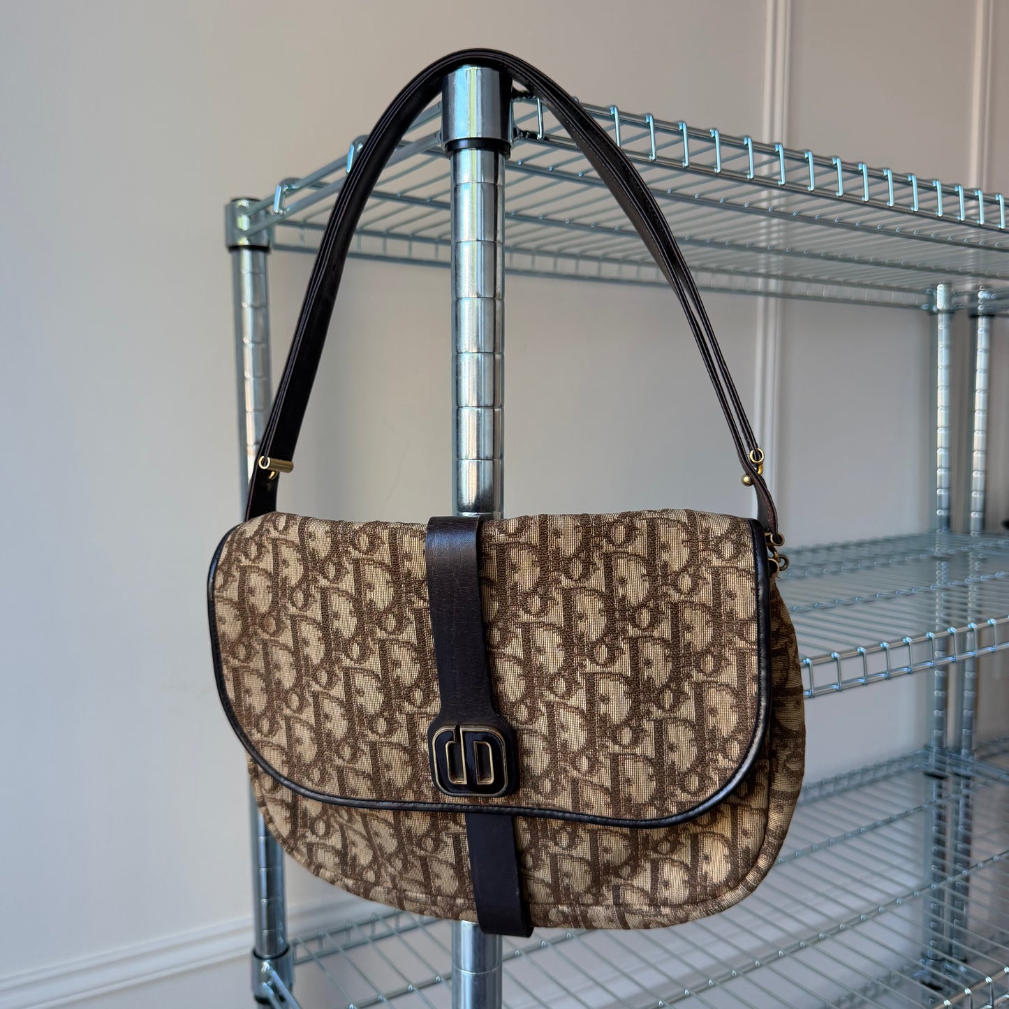 Pre-Owned Brown Trotter Canvas Shoulder Bag