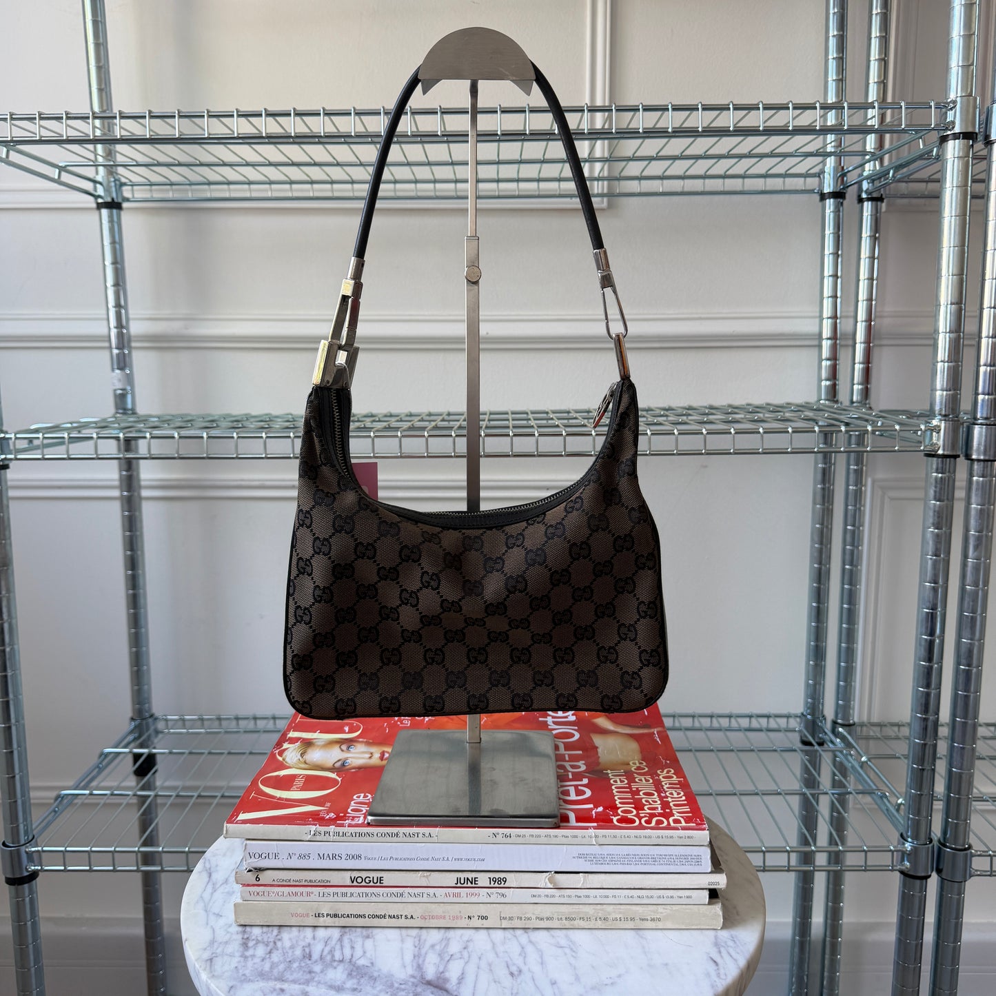 Pre-Owned Brown GG Canvas Hobo Bag