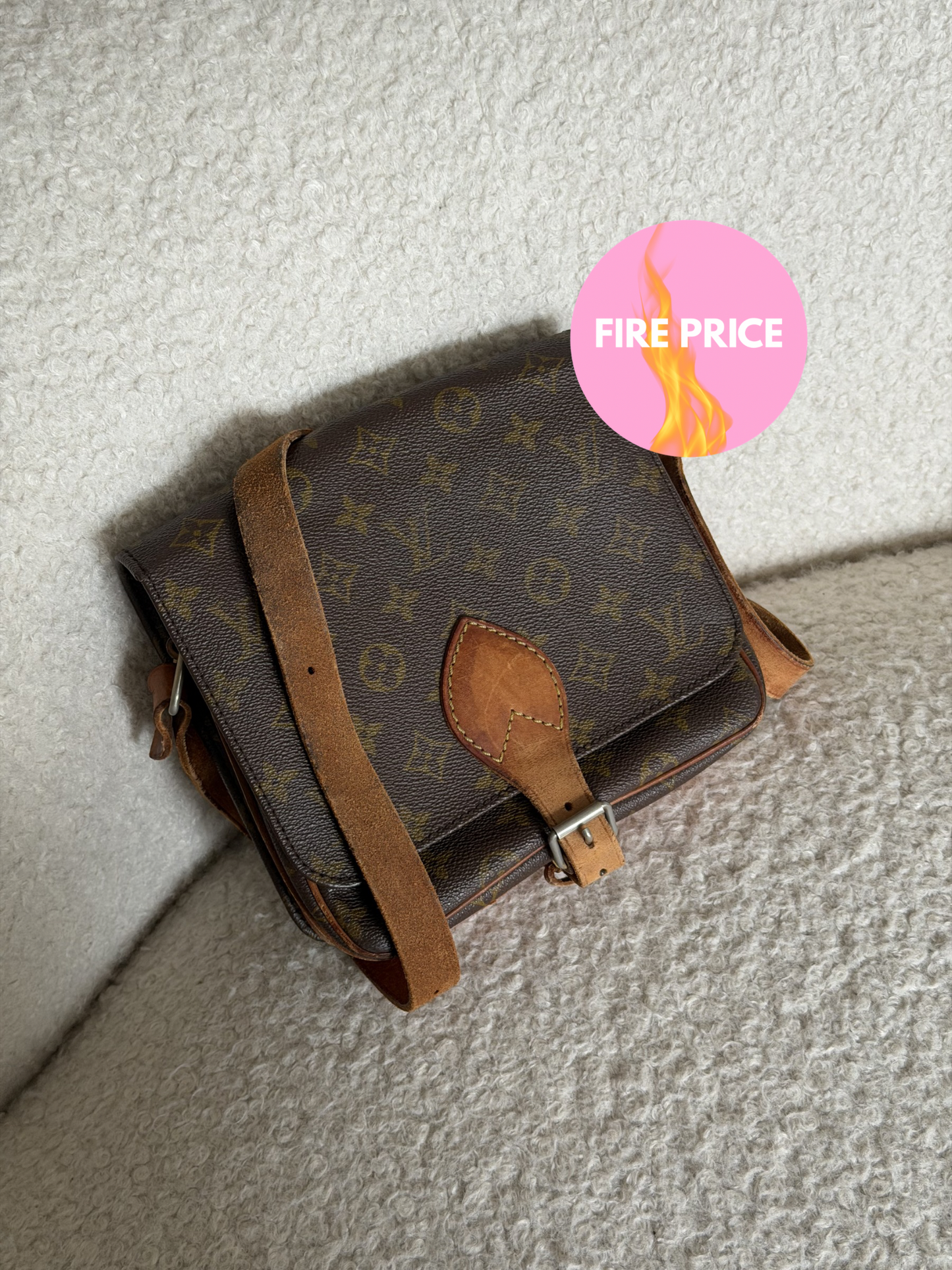 Pre-Owned LV Monogram Canvas Cartouchiere MM
