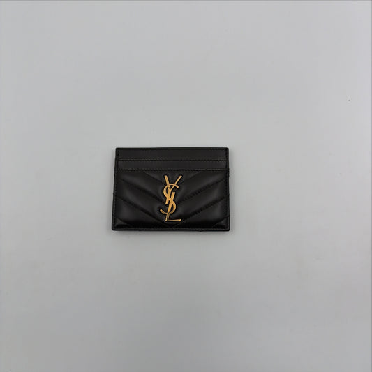 Pre-Owned Green Lambskin Leather Cardholder