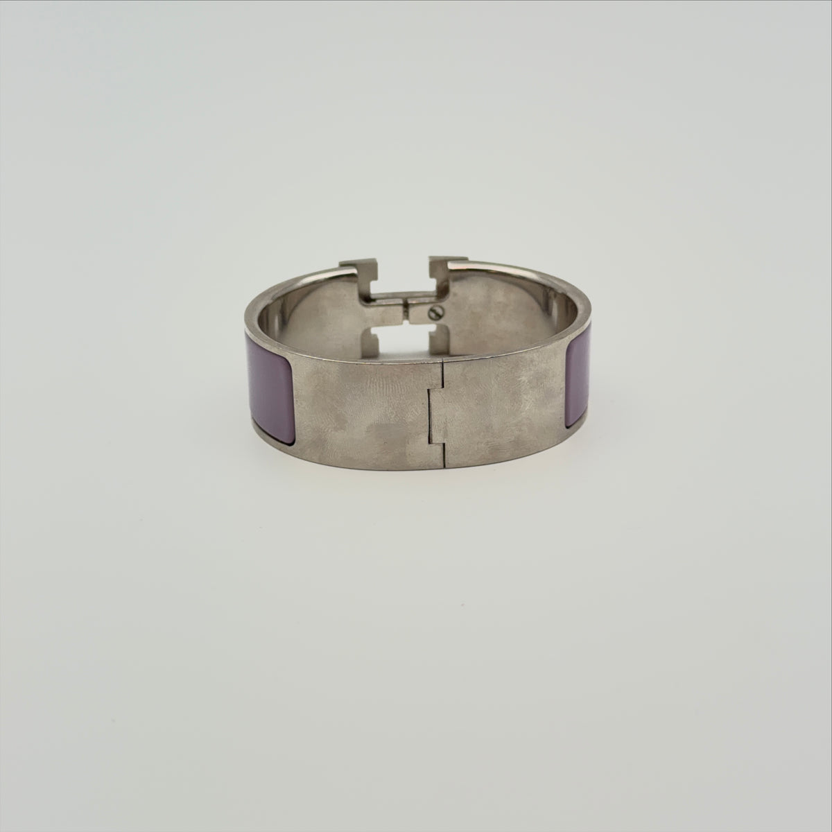 Pre-Owned Lavender Palladium-Plated Clic H Bracelet (PM)