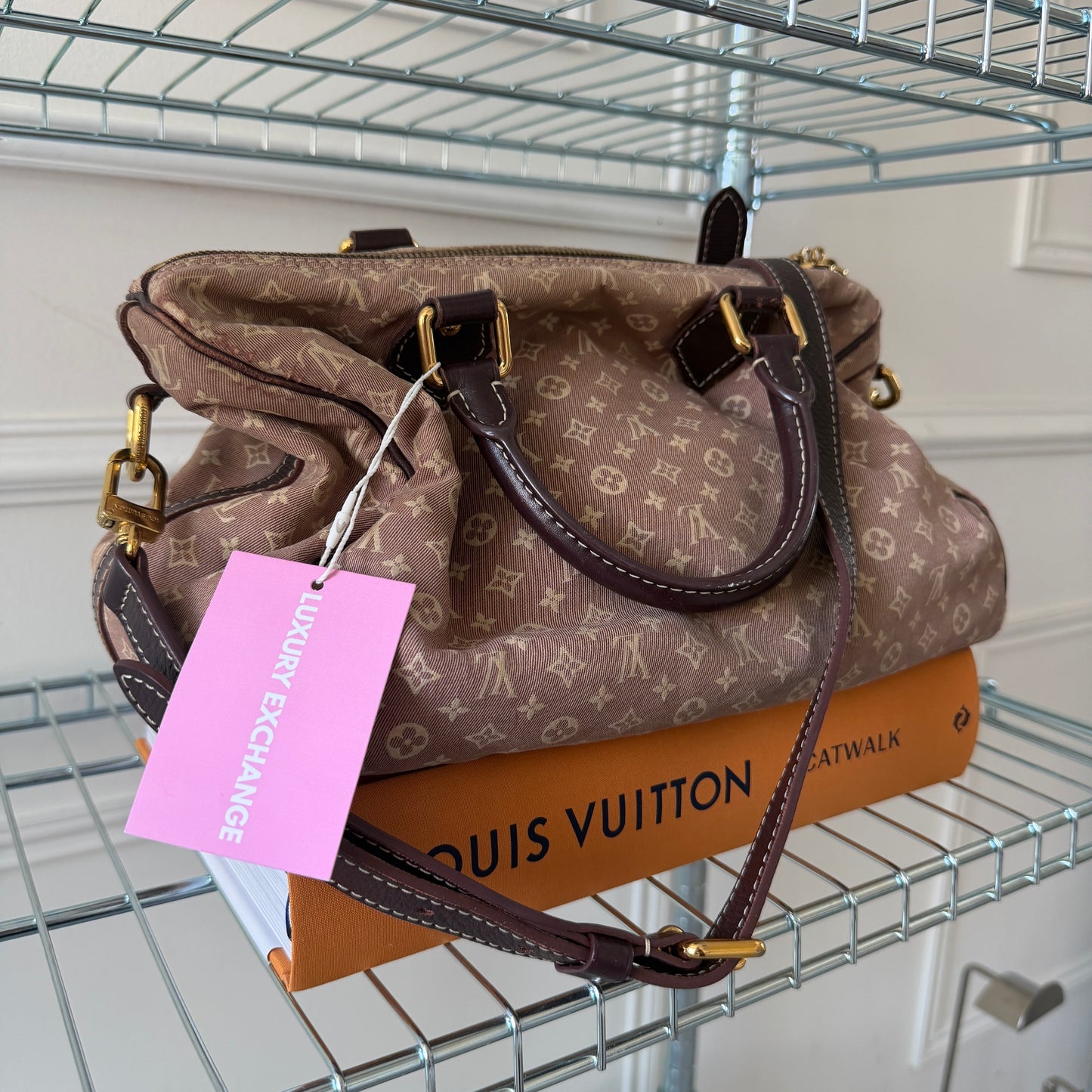 Pre-Owned Brown Mini Lin Canvas Speedy 30