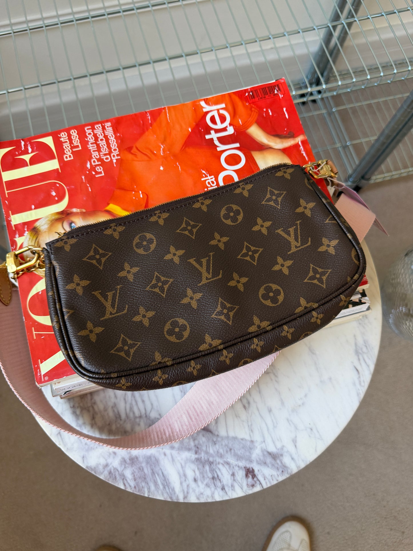 Pre-Owned Pink LV Monogram Canvas Multi-Pochette Crossbody Bag