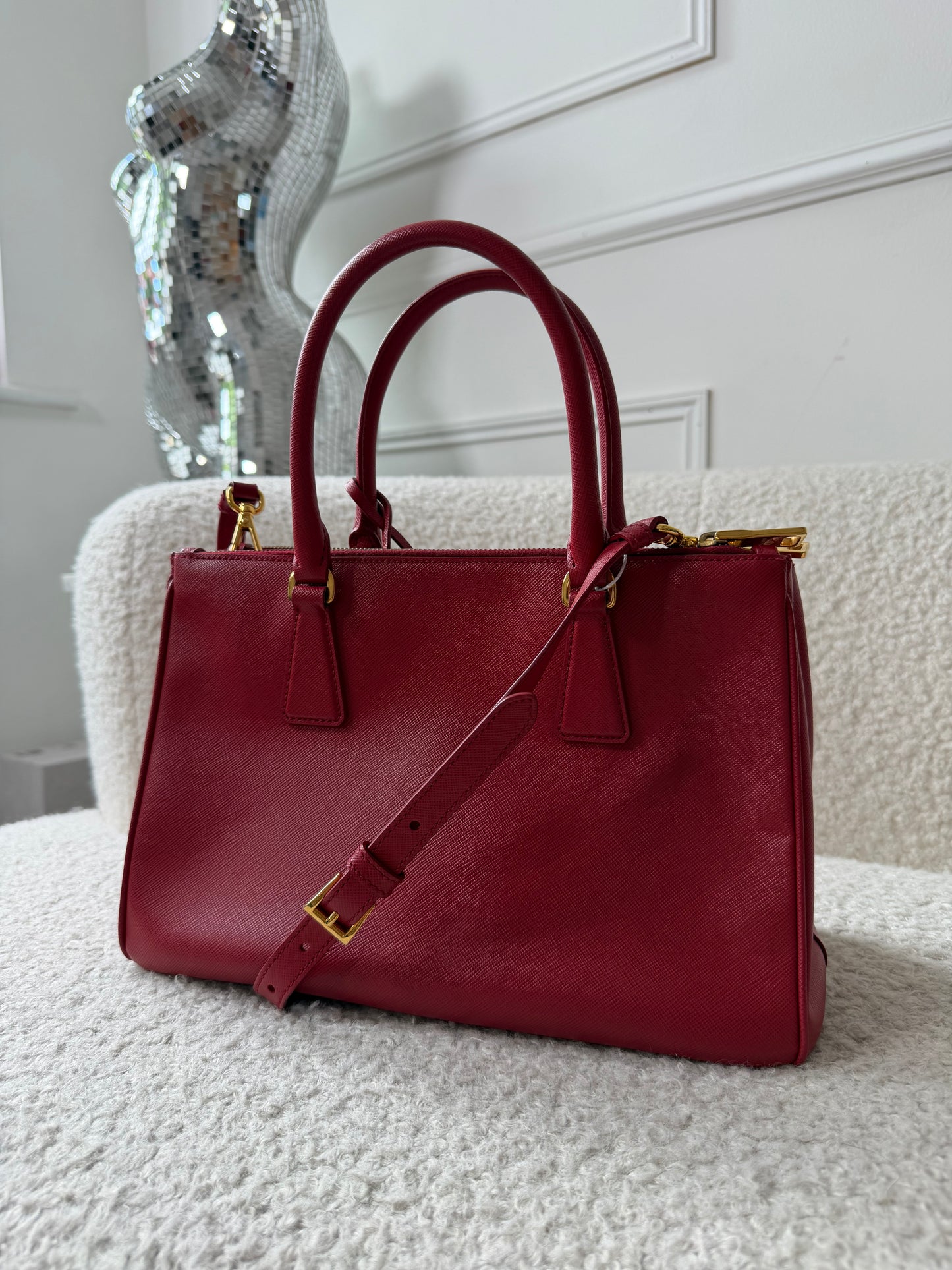 Red Saffiano Leather Galleria Medium - Pre-Owned