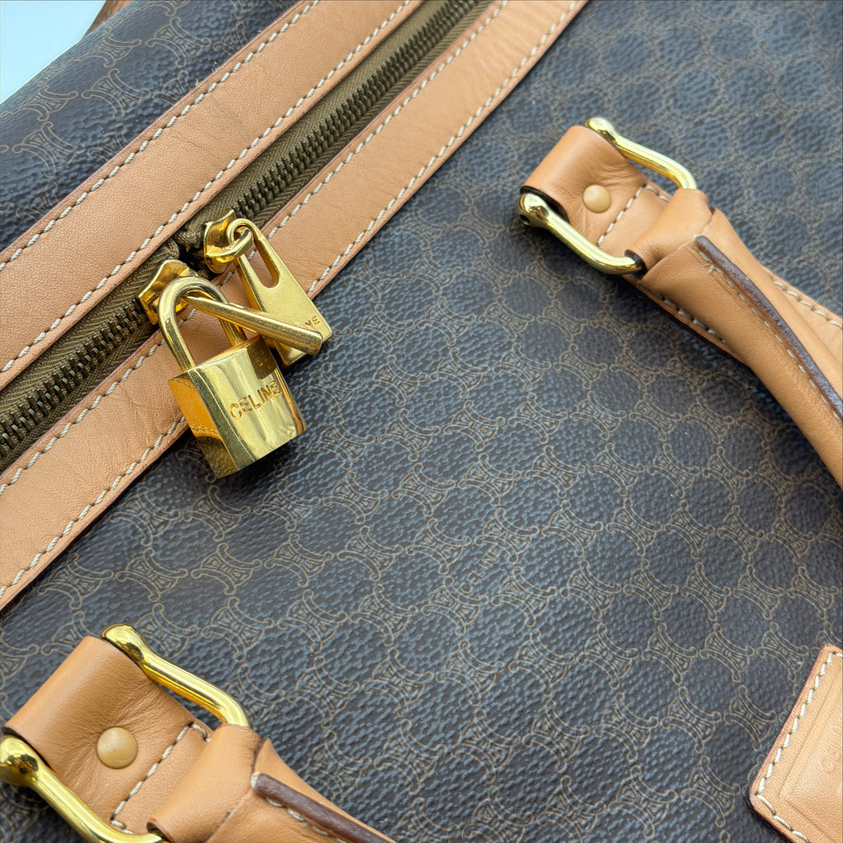 Pre-Owned Brown Macadam Canvas Keepall 50