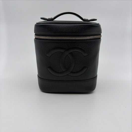 Pre-Owned Black Caviar Leather Vanity