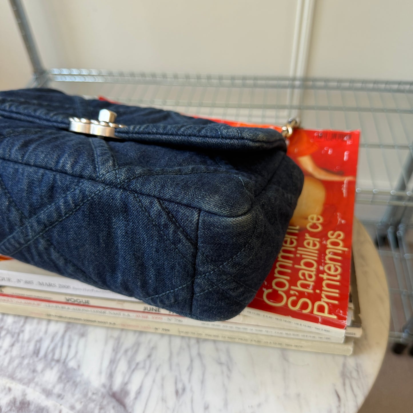 Pre-Owned Blue Denim 19 Crossbody Bag