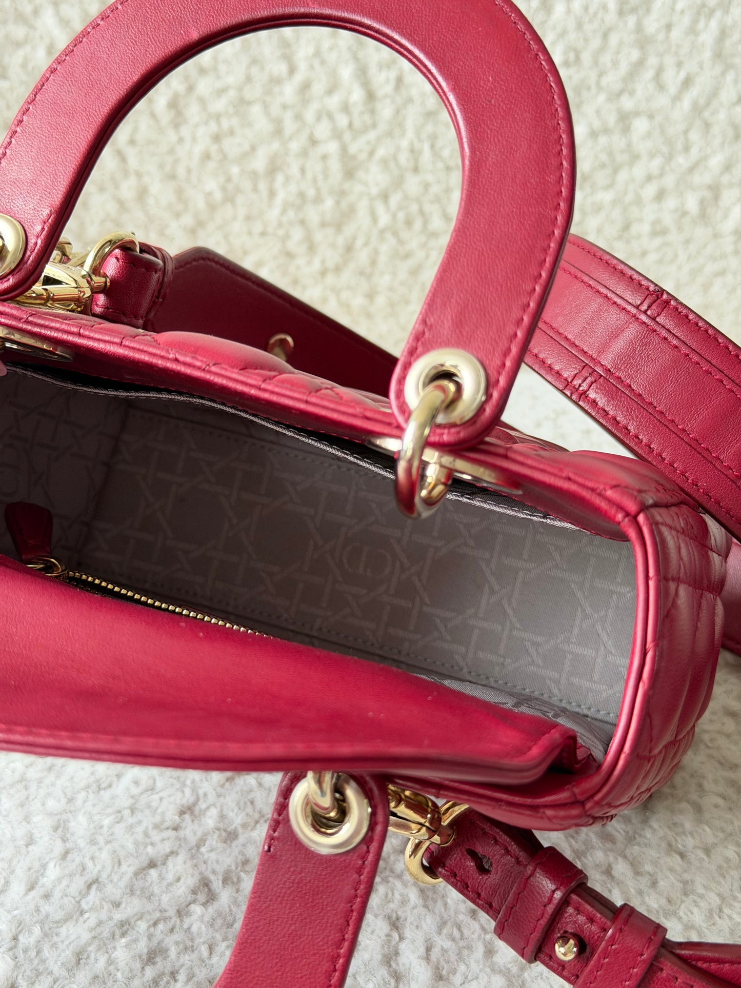 Bordeaux Leather Lady Dior