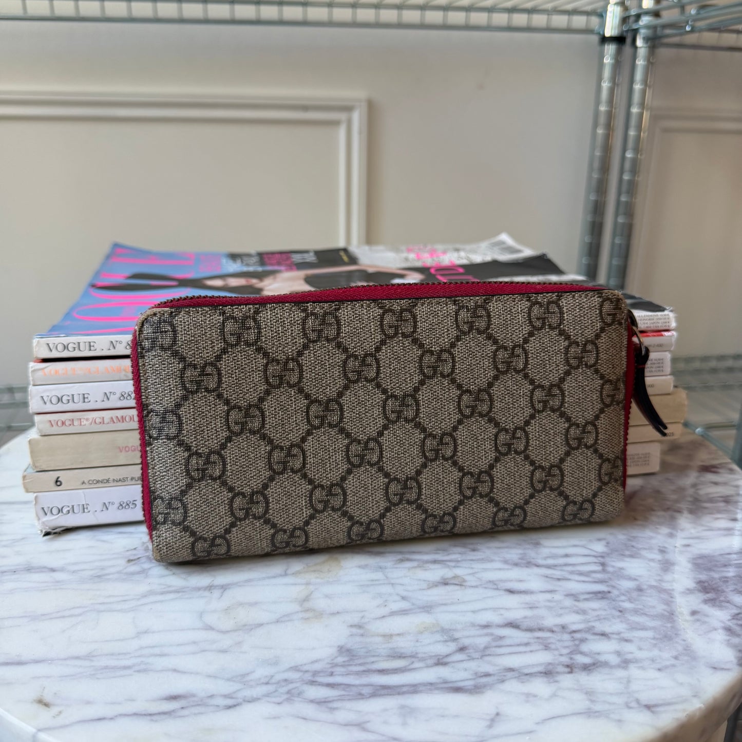 Pre-Owned GG Supreme Coated Canvas Wallet