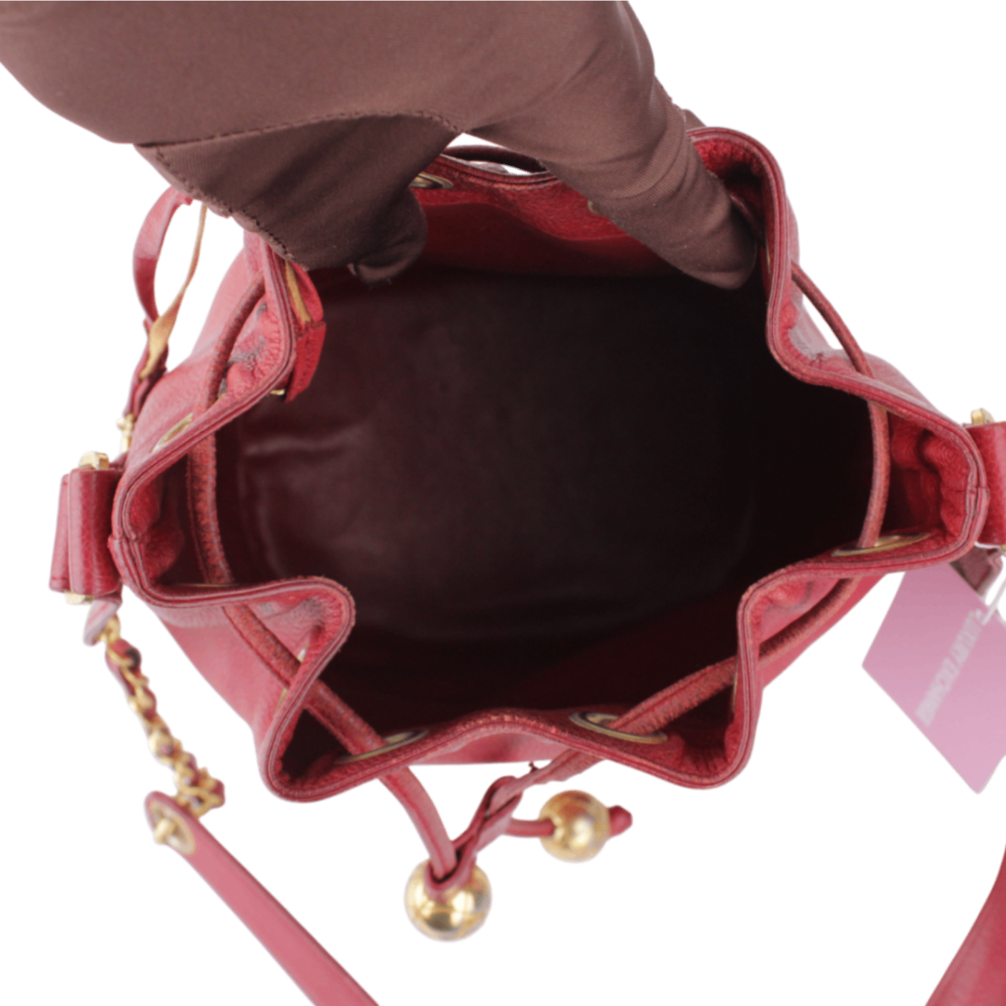 Red Caviar Triple CC Bucket Bag