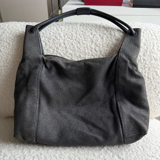 Black GG Canvas Handbag