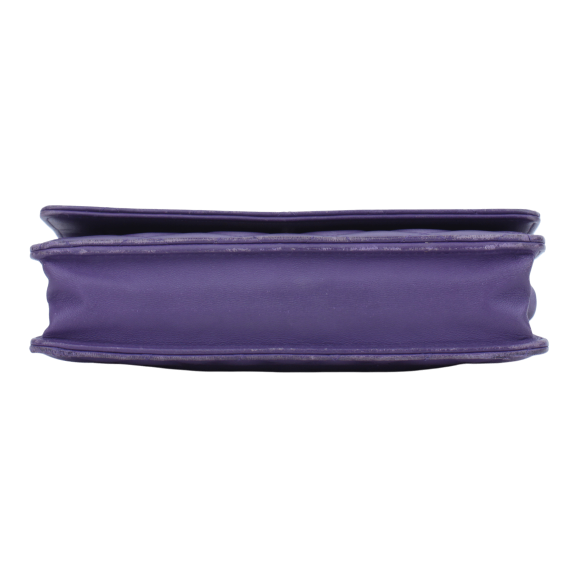 2015-16 Purple Lambskin Leather Wallet on Chain Handbag