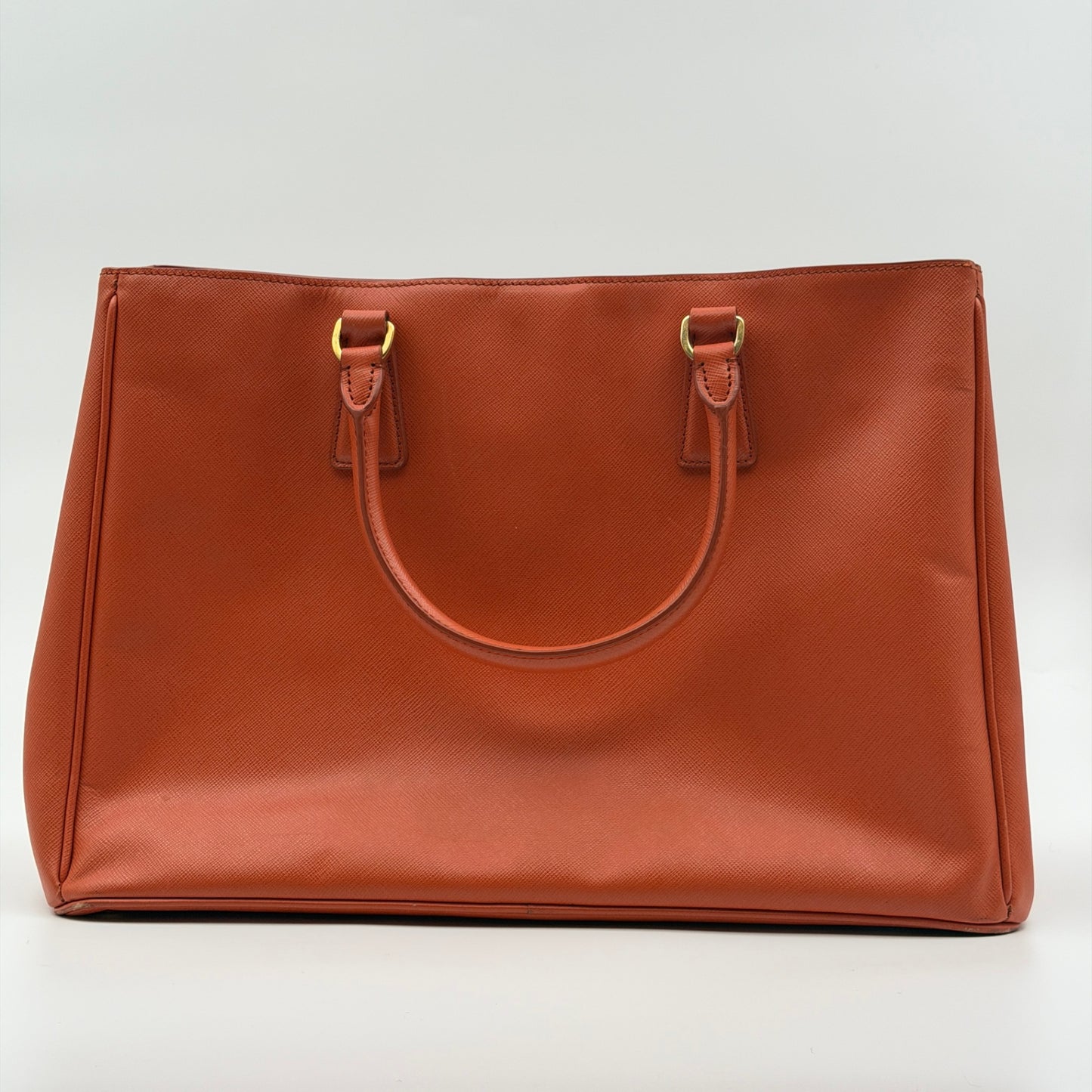 Pre-Owned Orange Saffiano Leather Large Galleria Shopper Tote