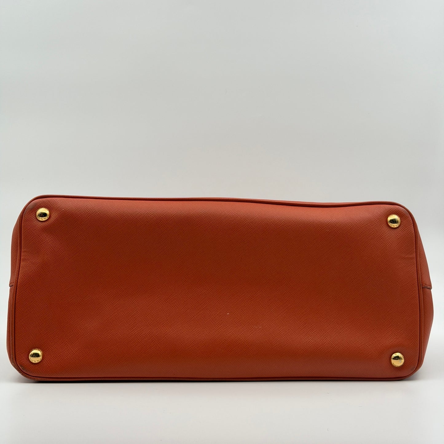 Pre-Owned Orange Saffiano Leather Large Galleria Shopper Tote