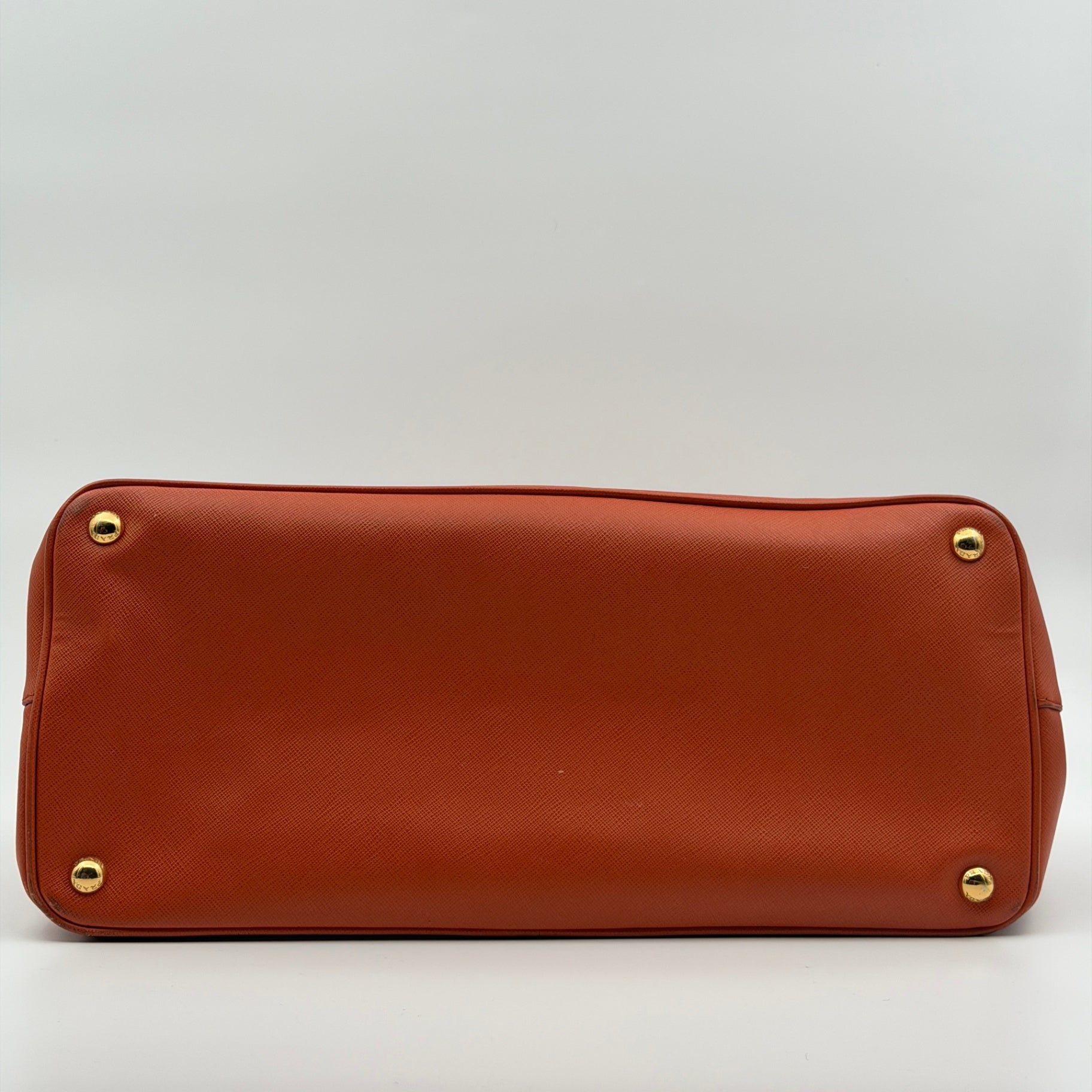 Pre-Owned Orange Saffiano Leather Large Galleria Shopper Tote