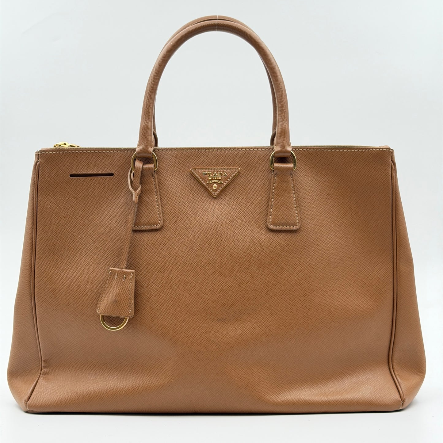 Pre-Owned Brown Saffiano Leather Galleria Large