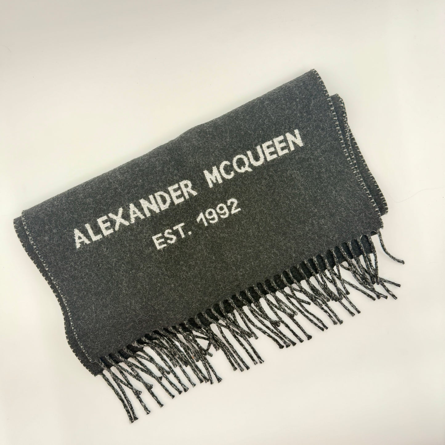 Pre-Owned Black Wool Scarf 