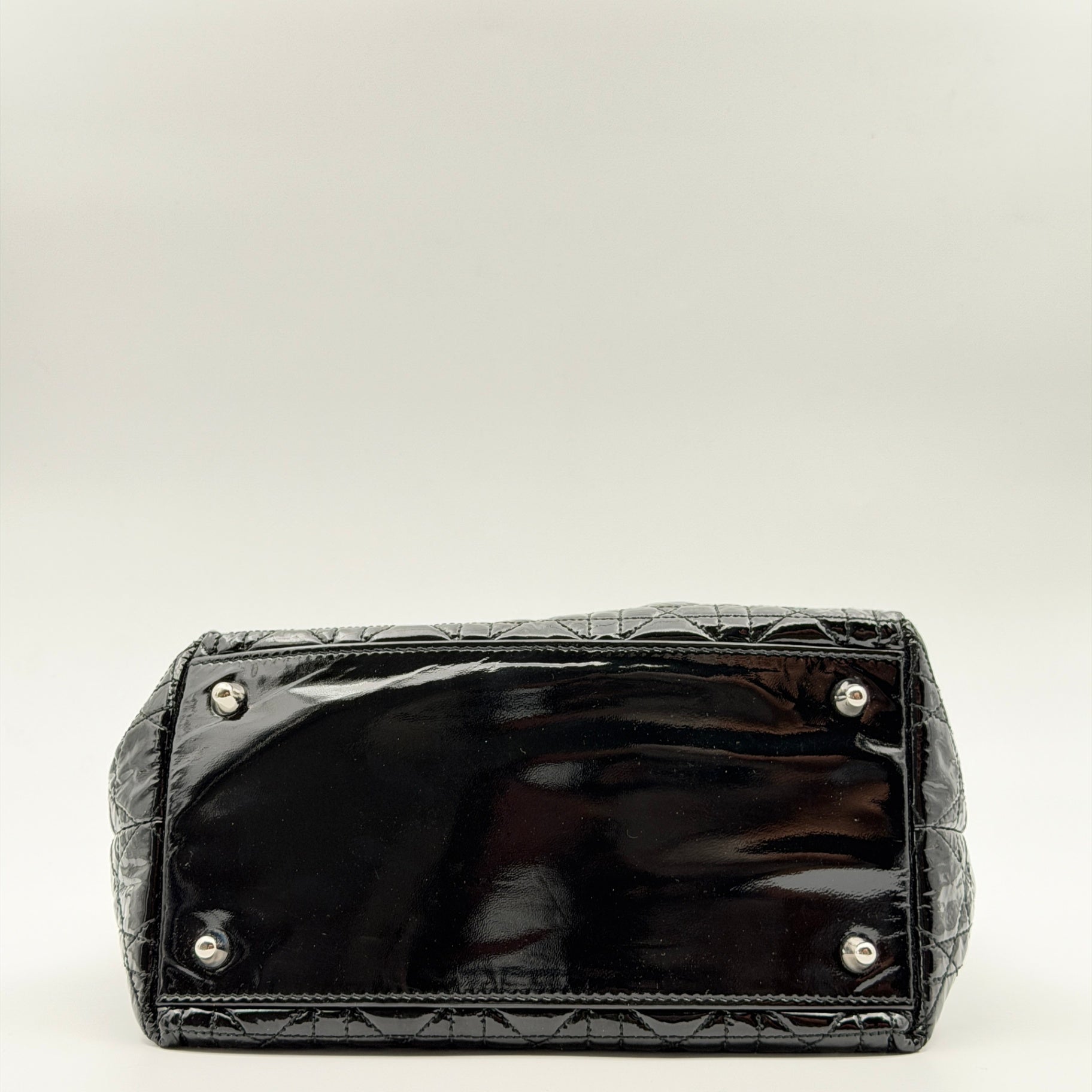 Pre-Owned Black Patent Slouchy Lady Dior Handbag