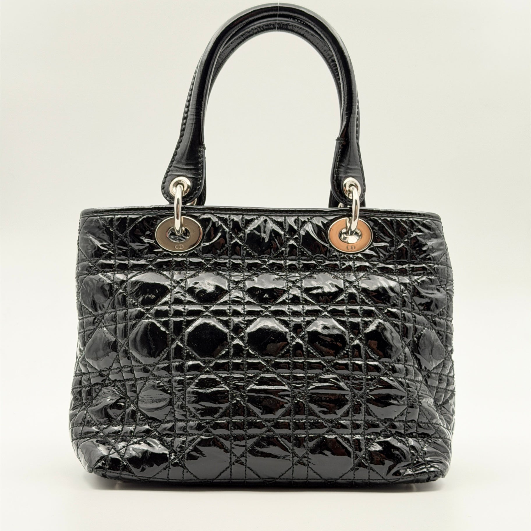 Pre-Owned Black Patent Slouchy Lady Dior Handbag