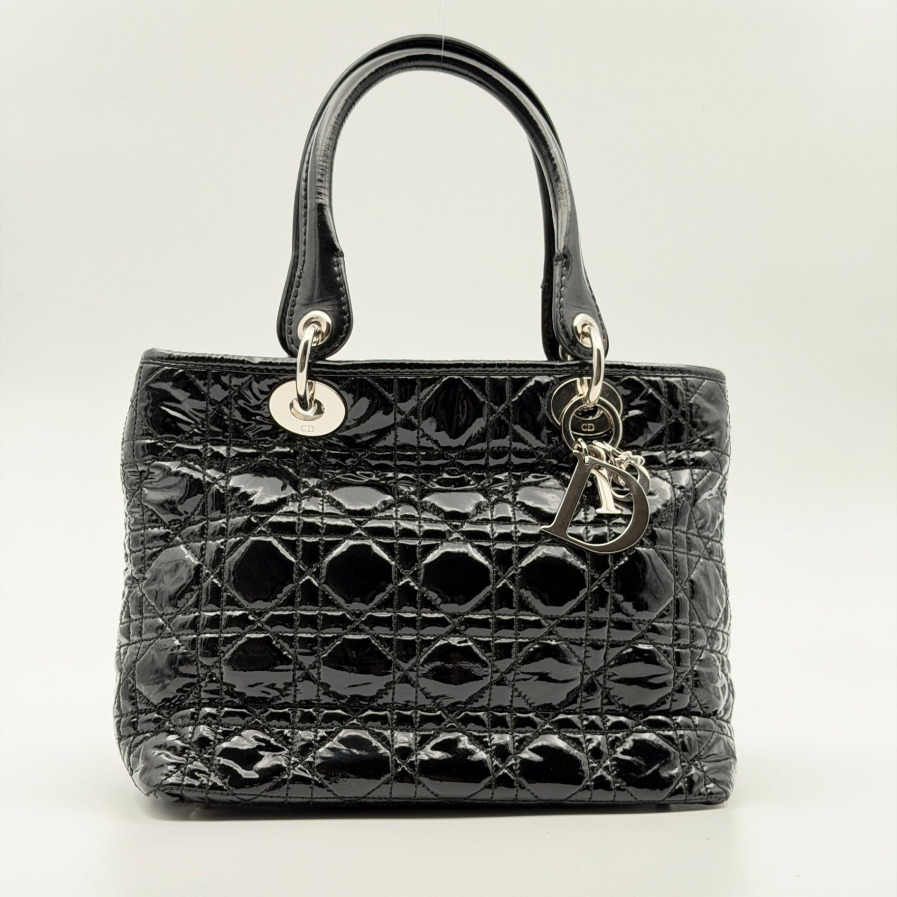Pre-Owned Black Patent Slouchy Lady Dior Handbag