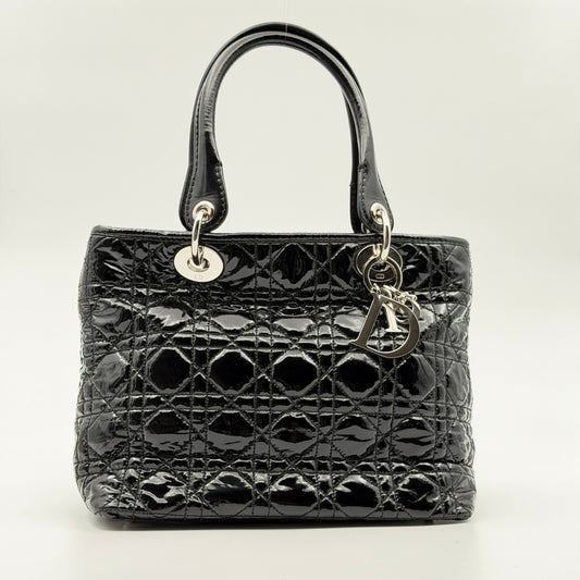 Pre-Owned Black Patent Slouchy Lady Dior Handbag